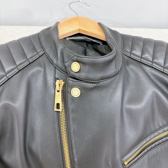 90% NEW ZARA LEATHER JACKET, MENS SIZE M - Picture 8 of 13